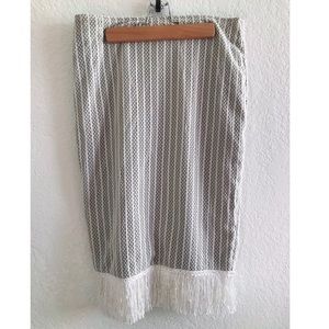 Silver patterned skirt